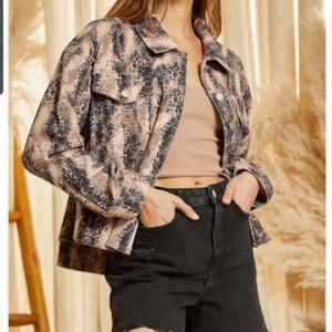 (12) Savanna Jane Stylish Pink and Black Women's Jacket